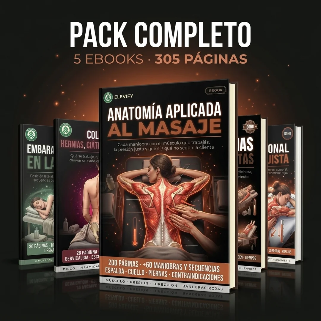Pack Completo Anatomía Aplicada al Masaje: libro principal + 4 bonos